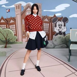 Disney x Tommy Hilfiger Patch Fit and Flare Chino Skirt